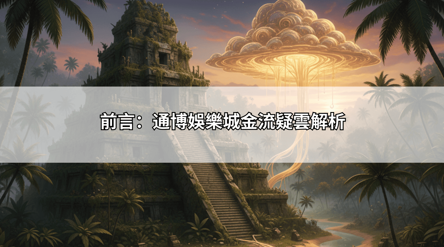 前言：通博娛樂城金流疑雲解析